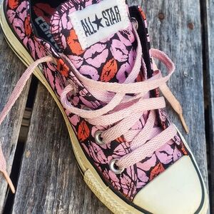 All Star Pink and Black Women's Sneakers Size 6